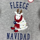 Matching Family Kids Size Xs Pajama Top Heather Gray Fleece Navidad Long Sleeves