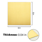 3 Pcs Brass Sheet 6   x 6   x 0 04     18 Gauge  1mm  Thickness  Film Attached Brass P