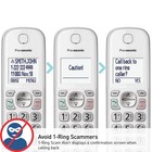 Panasonic - Kx-tgd833w Dect 6 0 Expandable Cordless Phone System With Digital   