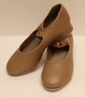 Capezio Teletone Tap Shoes Women Size 7m Tan Beige Leather Cushion Heels Rn63356