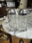 Vtg Anchor Hocking Early American Prescott Glass 5 Piece Star Of David  Set