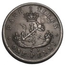 1854 Bank Of Upper Canada One Penny Token Old Canadian Coins