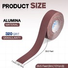 320 Grit Sandpaper Roll  1 Inch X 29 5 Feet Emery Cloth  Red