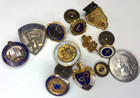 Lapel Service Award Pin Lot Of 10 Employee Member Two Gold Filled Vintage