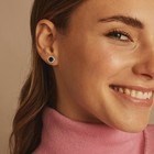 925 Sterling Silver Cubic Zirconia Stud Earrings Round Square For Men Women Gift