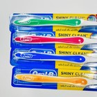 Oral-b Shiny Clean Toothbrushes With Caps  Soft 35  Z Shaped Bristles  4 Pack 