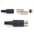 100pcs Din Plug 13p 13pin Male Plug Audio Cable Socket Connector Black Cover