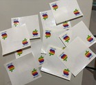 Lot Of 10 -1980   s Apple Computer Decals Stickers Rainbow Mac Original Logo