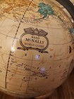 Vintage Cram s Imperial World 12 Inch Globe Beige Cream Color Wood Base