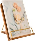 Wooden Cookbook Stands  Wood Recipe Book Holder With 4 Adjustable Angles  Tab   