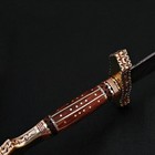 Custom Hand Forged Damascus Hunting Short Sword Viking Sword With Leather Sheath