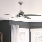 Hunter Fan 52 In Casual Brushed Nickel Ceiling Fan With Led Light Kit And Remote