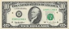 1995 Older Small Head Bank Note  10 10 Dollar Bill Da Block D58511366a Dc Print