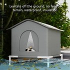 Large Heated Cat House For Outside Winter Insulated Cat Shelter Weatherproof