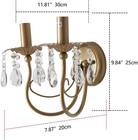 Crystal Wall Sconce Vintage Candle Wall Sconces Gold Wall Lamp Antique Sconces H