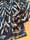 Vintage Notations Cheetah Animal Print Sequins Jacket Womens L