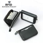 Credit Card Wallet compact Rfid Blocking Zipper Card Holder Case For Men Women