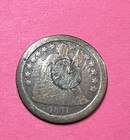 Love Token 1881   Seated Liberty Dime Silver  a 