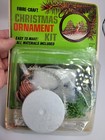 Fibre-craft Deer Panorama Circle Sequin Bead Vintage Christmas Ornament Kit Nos