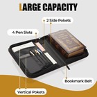 Bible Cover Case For Women And Men  Large Zippered Pu Leather Bible Case  Pro   
