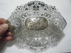 7  Delicate Antique Chinese Sterling Silver Filigree Hand Made Bowl Dish