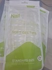 10 Packs Of 120 Pcs   Medium-long Clear  Etched False Nails Tips