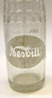 Old 1940 s Nesbitt s Los Angeles 7 Oz Vintage White Clear Glass Soda Pop Bottle
