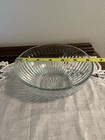 Vintage Clear Glass Ribbed Mixing Bowl