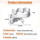 50 Pcs Trailer Frame Wire Clips Stainless Steel Clips Metal Cable Clips 22 5 Mm 