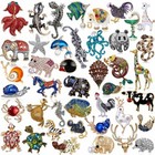 Crystal Animal Plant Brooch Pin Flower Daisy Frog Turtle Elephant Women Jewelry