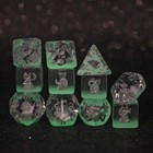 Sage s Companion Wolf Pup Limited Edition 11-pc Glow In The Dark Dice Set