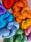 Hand-dyed 100 mulberry Raw Silk Diy Material For  Bobbles Pompon Plush Doll Hair