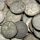 1936-1939 Germany Silver 2 Reichsmark Ww2 Genuine Third Reich Silver Coin  ov5