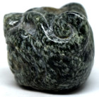 Ancient Pre Columbian Hand Carved Green Stone - Jade Animal Head Bead