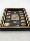 Coca-cola Multicolor Olympic Pins Set Framed Usa Sponsor Memorabilia Collectible