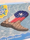 New H2o Go Bestway Texas Boot Inflatable Pool Float 6 Foot Long 220 Lb Capacity