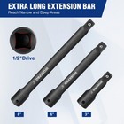 New 1 2inch Drive Impact Extension Bar Set 3pc Socket Extensions 3    6    8    W tray