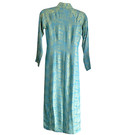 Vintage Traditional Handmade Vietnamese A   o D   ai Silk Cheongsam Tunic Dress Xs