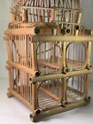 Rare Mid Century Modern Bamboo Bottle Holder Wine Rack Rustic Boho Vtg 19 x9 5 