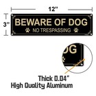 2-pack Beware Of Dog - No Trespassing Sign  12x3 Inch Rust Free  040 Aluminum   
