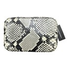 Banana Republic Black Faux Leather Snake Pattern Mini Travel Jewelry Case Nwt
