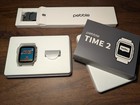 Pebble Time 2 Smart Watch - Silver grey   grey Silicone Band   Aftermarket Band 