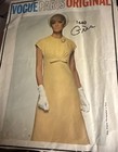 Vintage Vogue Paris Original 1640 Gres Dress Pattern Size 12 1960s Uncut Ff