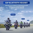 G2p Motorcycle Helmet Bluetooth Intercom Headset Fm Radio Noise Cancel 1 Pack