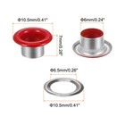 100pcs Grommets Eyelets 1 4 Inch  6mm  Hole Self Backing Eyelet Red