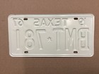 Vintage Original 1967 Texas License Plate Bmt 781 Never Mounted
