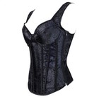 Women Corset With Straps Overbust Corset Plus Size Floral Zipper Corset Bustier