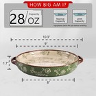 Avla 2 Pack Ceramic Pie Pan  9 Inch Round Baking Dish With 9 Inches  Green