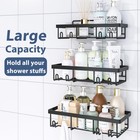 5 Pack Shower Caddy For Inside Shower  Black Bathroom Storage Decor