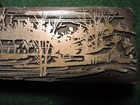 Vintage Ornate Scene Church Houses   Trees Wood   Metal Printing Block Ink Stamp